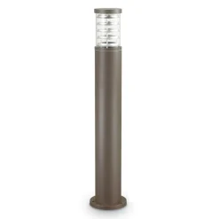 Ideal lux tronco pt1 h80 coffee lampione da esterno marrone ip65 per giardino
