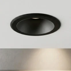 Ideal lux virus faretto led incasso a soffitto 3w 3000k nero tondo