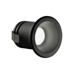 Ideal lux virus faretto led incasso a soffitto 3w 3000k nero tondo