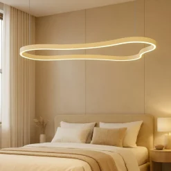Ideal lux waves-2 sp lampadario per camera da letto oro 125cm