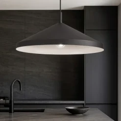 Ideal lux yurta sp1 d 50 lampadario cono nero per cucina