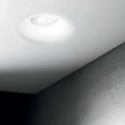 Ideal lux zephyr fi d20 faretto gesso incasso per controsoffitto gu10 220v orientabile