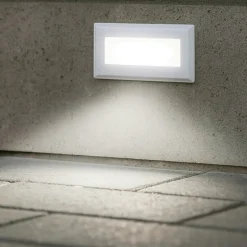 Indio fi 8w ideal lux segnapasso led 8w 3000k per esterno ip65 bianco da incasso