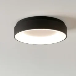 Inner-r plafoniera 48 rotonda nera led 40w 3000k 4000k dimmerabile vivida
