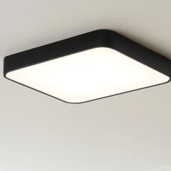 Inner-s plafoniera 60 nera quadrata 50w 3000k 4000k dimmerabile vivida