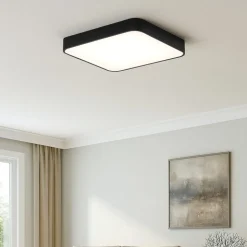 Inner-s plafoniera 60 nera quadrata 50w 3000k 4000k dimmerabile vivida