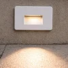 Intro top light segnapasso bianco per esterno da incasso a parete led 2w cct ip65