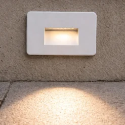 Intro top light segnapasso bianco per esterno da incasso a parete led 2w cct ip65