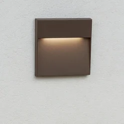 Isyluce segnapasso led 6w 3000k esterno marrone corten