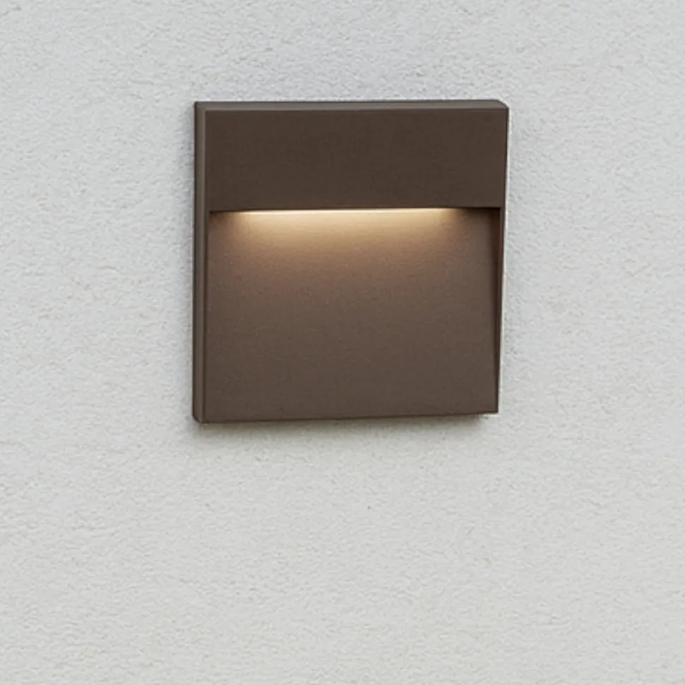 Isyluce segnapasso led 6w 3000k esterno marrone corten