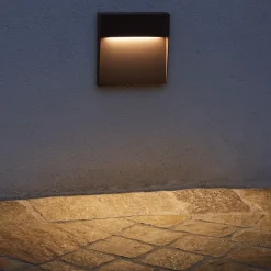 Isyluce segnapasso led 6w 3000k esterno marrone corten