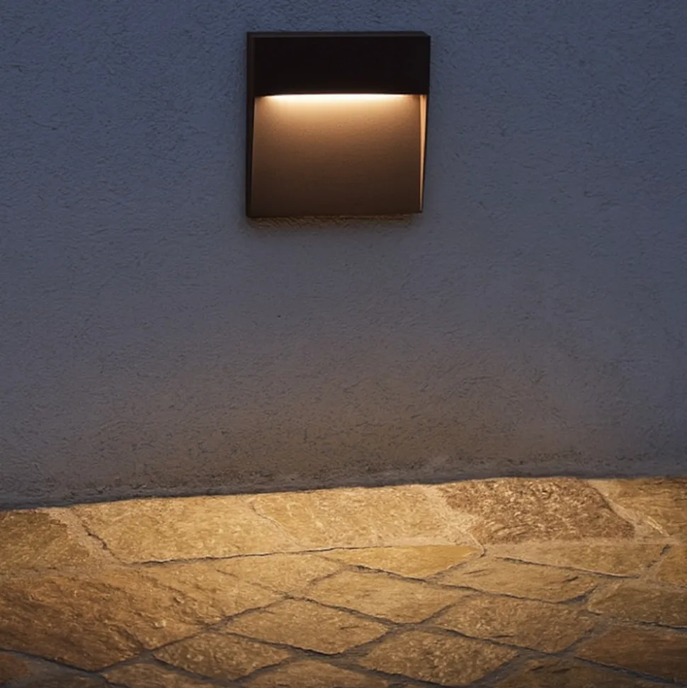 Isyluce segnapasso led 6w 3000k esterno marrone corten