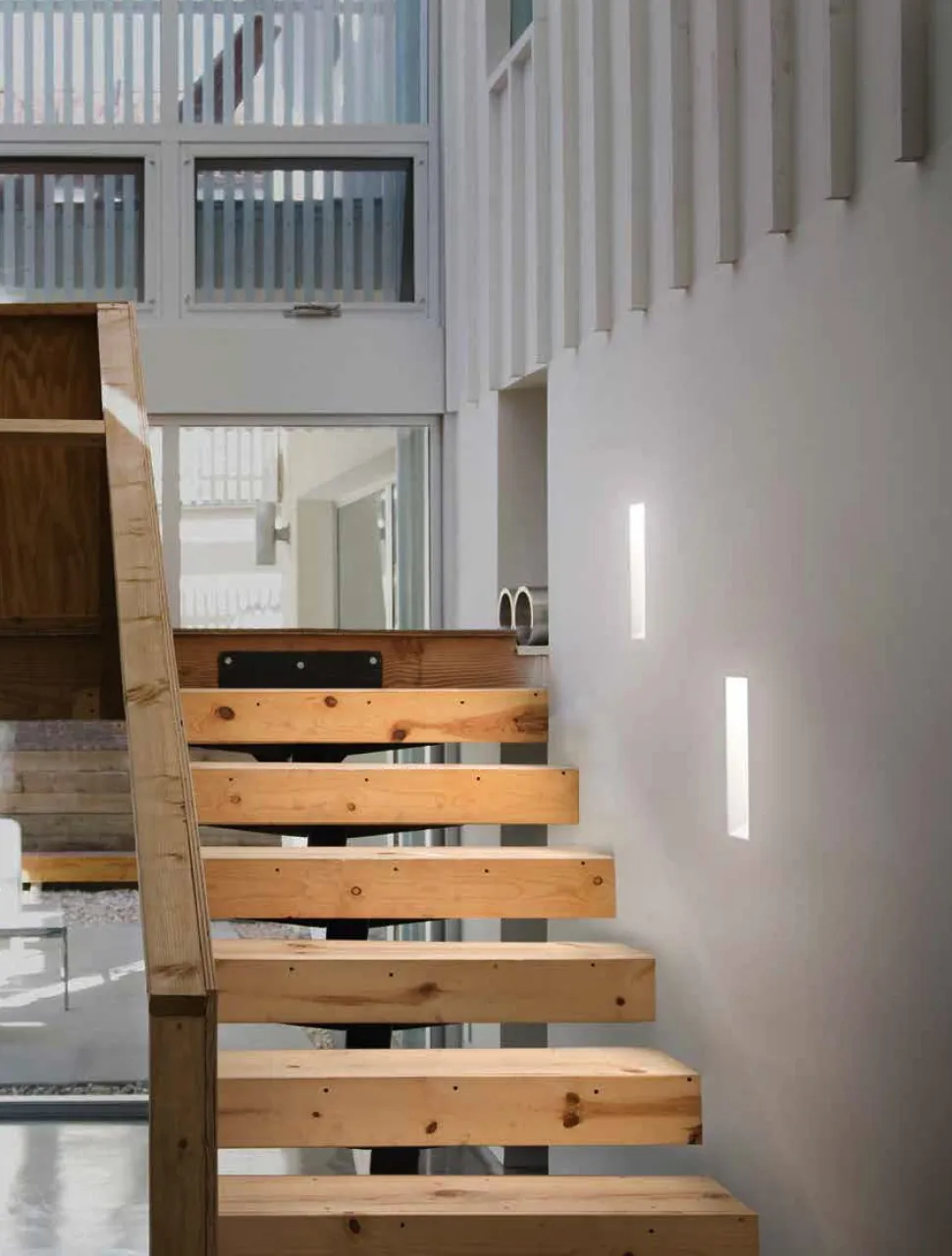 Isyluce faretto segnapasso gesso da incasso a scomparsa per scale