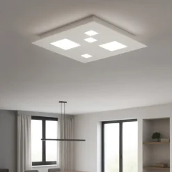 Isyluce plafoniera bianca led 25w 3000k quadrata per cucina