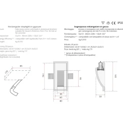 Isyluce segnapasso di gesso da incasso per interni
