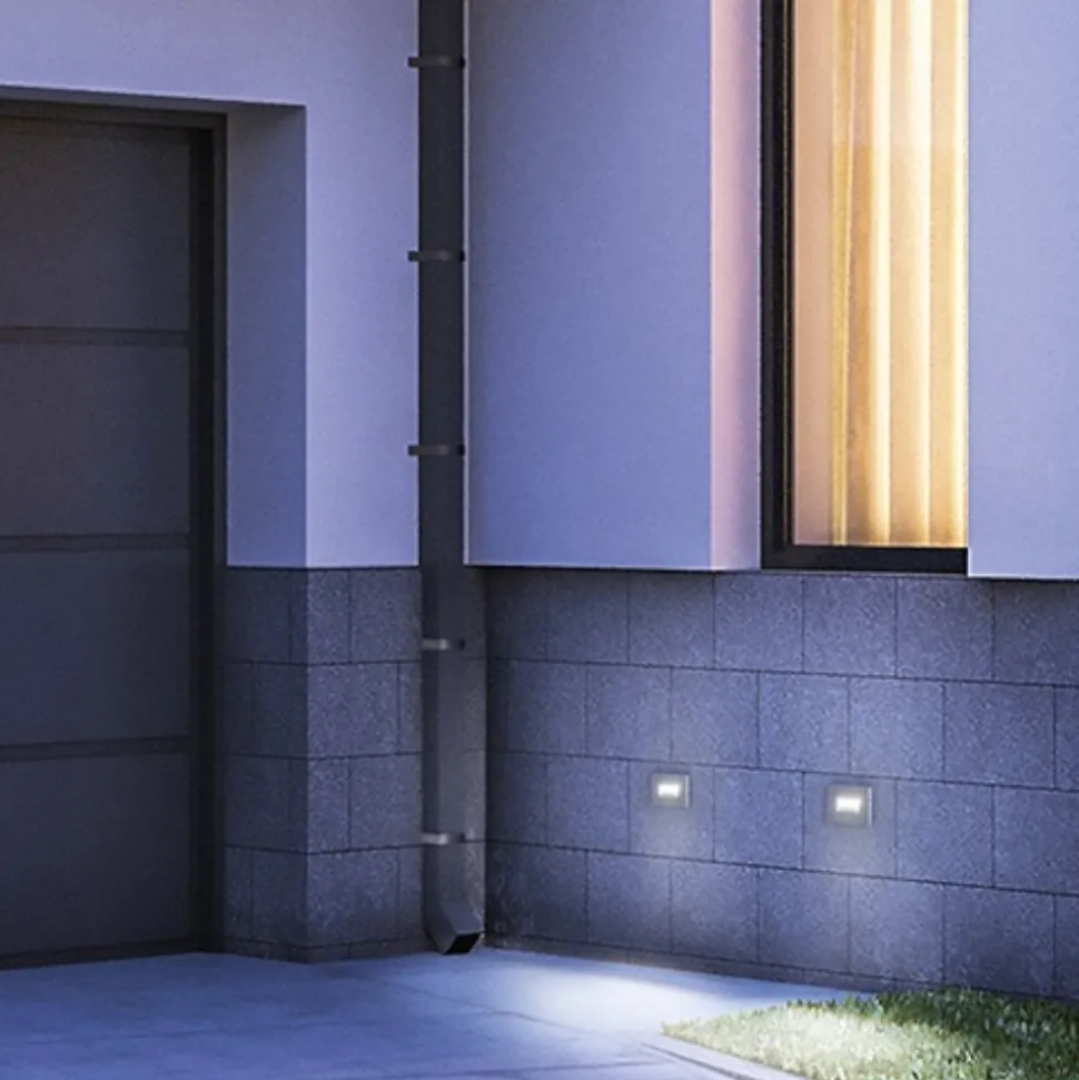 Isyluce segnapasso led 3w 4000k da incasso bianco per esterno