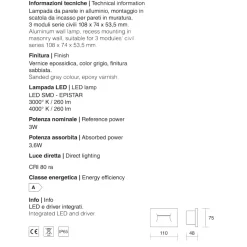 Isyluce segnapasso led 3w 4000k da incasso bianco per esterno
