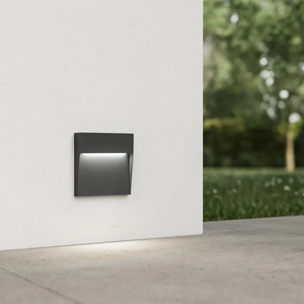 Isyluce segnapasso led 6w 3000k per esterno antracite