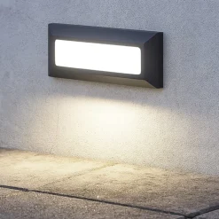 Isyluce segnapasso per esterno led 4w 3000k cover bianco antracite