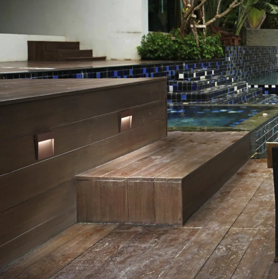 Isyluce step segnapasso led per esterno 6w 4000k corten