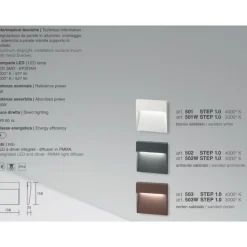 Isyluce step segnapasso led per esterno 6w 4000k corten