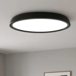 Isyluce zenal plafoniera nera led 55w 3000k 4000k dimmerabile