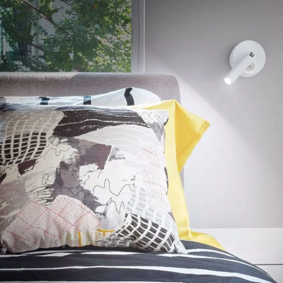 Isyluce applique da comodino bianco luce orientabile
