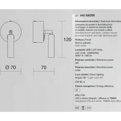 Isyluce applique da comodino bianco luce orientabile