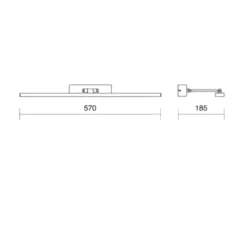 Isyluce applique per specchio da bagno cromato led 12w 4000k