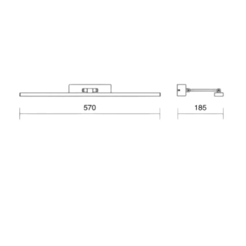 Isyluce applique per specchio da bagno cromato led 12w 4000k