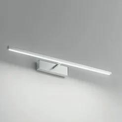 Isyluce applique specchio da bagno 12w 3000k squadrato cromo