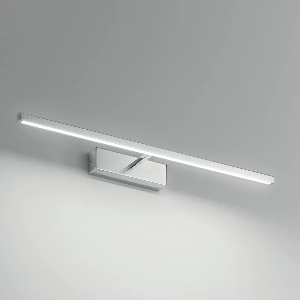 Isyluce applique specchio da bagno 12w 3000k squadrato cromo