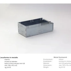 Isyluce cassaforma in metallo per art 823 installazione muratura
