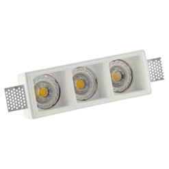 Isyluce cestello faretto gesso da incasso 3 luci