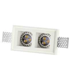 Isyluce faretti 2 luci gesso da incasso per controsoffitti