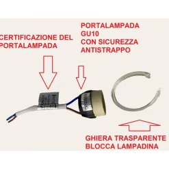 Isyluce faretti 2 luci gesso da incasso per controsoffitti