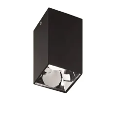 Isyluce faretto da soffitto quadrato nero cromo