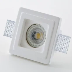 Isyluce faretto in gesso quadrato da incasso per controsoffitto