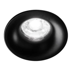 Isyluce faretto nero rotondo da incasso per cartongesso