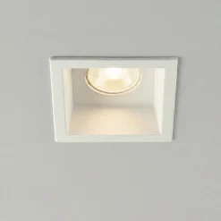 Isyluce faretto quadrato bianco da incasso per soffitto