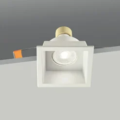 Isyluce faretto quadrato bianco da incasso per soffitto