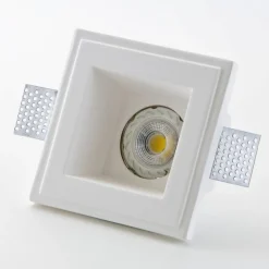 Isyluce faretto quadrato di gesso da incasso a soffitto