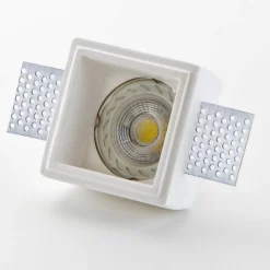 Isyluce faretto quadrato di gesso da incasso