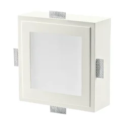 Isyluce faretto quadrato di gesso da incasso con vetro