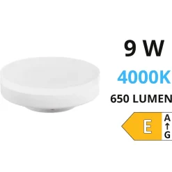 Isyluce lampadina led gx53 9w 4000k 650lm ottica 120
