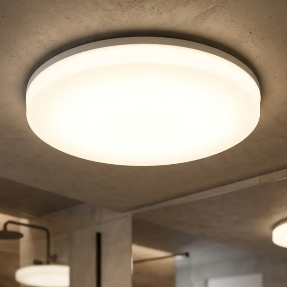 Isyluce plafoniera da bagno moderna rotonda bianca led 50w cct ip54