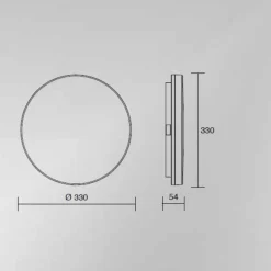 Isyluce plafoniera da bagno moderna rotonda bianca led 50w cct ip54