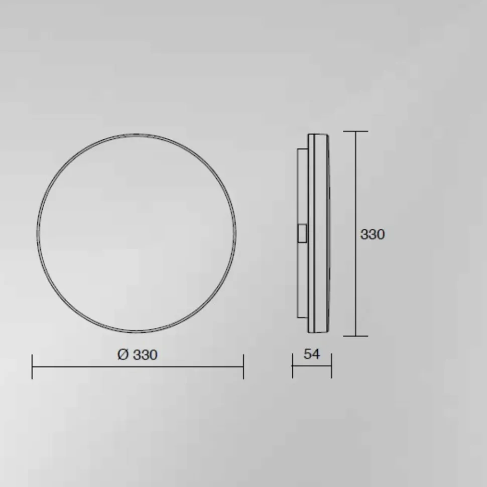 Isyluce plafoniera da bagno moderna rotonda bianca led 50w cct ip54