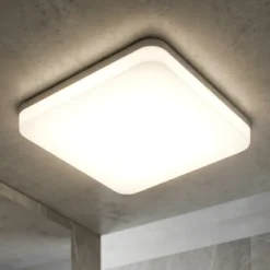 Isyluce plafoniera quadrata per bagno bianca led cct ip54