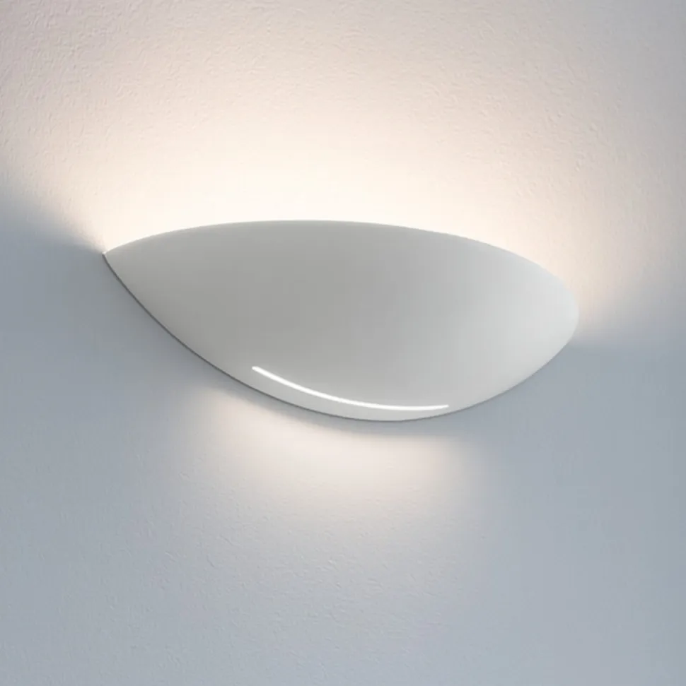 Isyluce shell applique di gesso bianca